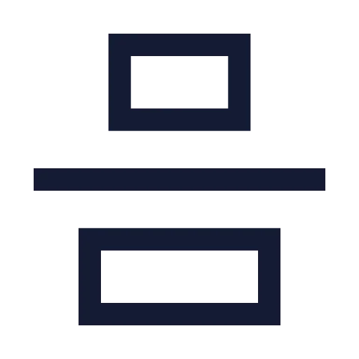 Align Vertical Justify Center Icon in Stroke Sharp style