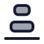 Alignverticaljustifyend icon with duotone standard style