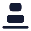 Alignverticaljustifyend icon with solid rounded style