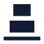 Alignverticaljustifyend icon with solid sharp style