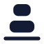 Alignverticaljustifyend icon with solid standard style
