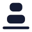 Alignverticaljustifyend icon with solid standard style