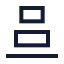 Alignverticaljustifyend icon with stroke sharp style
