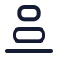 Alignverticaljustifyend icon with stroke standard style