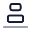 Alignverticaljustifyend icon with twotone rounded style