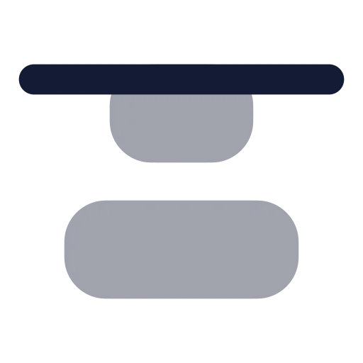 Align Vertical Justify Start Icon in Bulk Rounded style