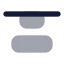Alignverticaljustifystart icon with bulk rounded style