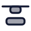 Alignverticaljustifystart icon with duotone rounded style