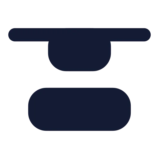 Align Vertical Justify Start Icon in Solid Rounded style