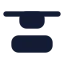 Alignverticaljustifystart icon with solid rounded style