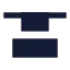 Alignverticaljustifystart icon with solid sharp style