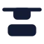 Alignverticaljustifystart icon with solid standard style