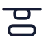 Alignverticaljustifystart icon with stroke rounded style