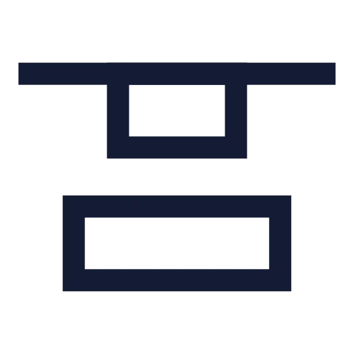 Align Vertical Justify Start Icon in Stroke Sharp style