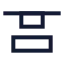 Alignverticaljustifystart icon with stroke sharp style
