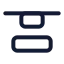 Alignverticaljustifystart icon with stroke standard style