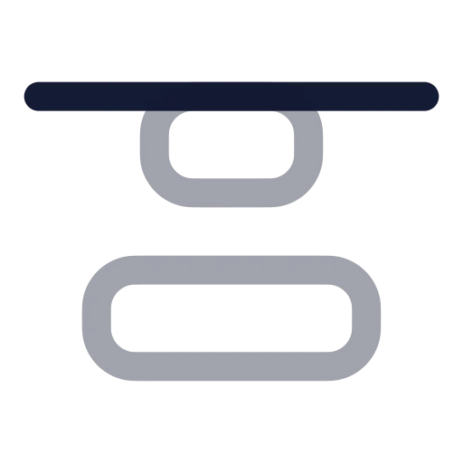 Align Vertical Justify Start Icon in Twotone Rounded style