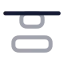 Alignverticaljustifystart icon with twotone rounded style