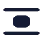 Alignverticalspacearound icon with solid rounded style