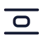 Alignverticalspacearound icon with stroke rounded style