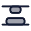 Alignverticalspacebetween icon with duotone rounded style