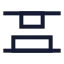 Alignverticalspacebetween icon with stroke sharp style