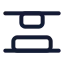 Alignverticalspacebetween icon with stroke standard style