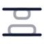Alignverticalspacebetween icon with twotone rounded style
