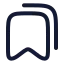 Allbookmark icon with stroke rounded style