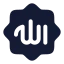 Allah icon with solid rounded style