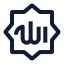 Allah icon with stroke sharp style