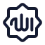 Allah icon with stroke standard style