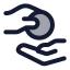 Alms icon with duotone standard style