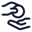 Alms icon with stroke standard style