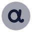 Alphacircle icon with bulk rounded style