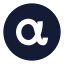 Alphacircle icon with solid sharp style