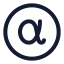 Alphacircle icon with stroke standard style