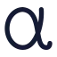 Alpha icon with solid standard style