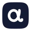 Alphasquare icon with solid rounded style