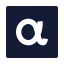 Alphasquare icon with solid sharp style