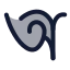 Alphabetbangla icon with duotone rounded style