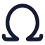 Alphabetgreek icon with solid rounded style