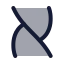 Alphabethebrew icon with duotone rounded style