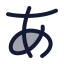 Alphabetjapanese icon with duotone rounded style