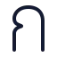 Alphabetthai icon with stroke rounded style