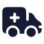 Ambulance icon with solid rounded style