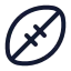 Americanfootball icon with stroke rounded style