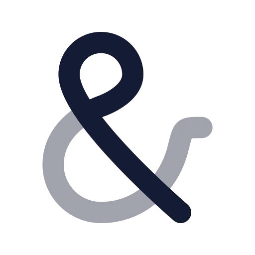 Ampersand Icon in Bulk Rounded style