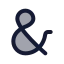 Ampersand icon with duotone standard style