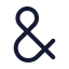 Ampersand icon with stroke rounded style